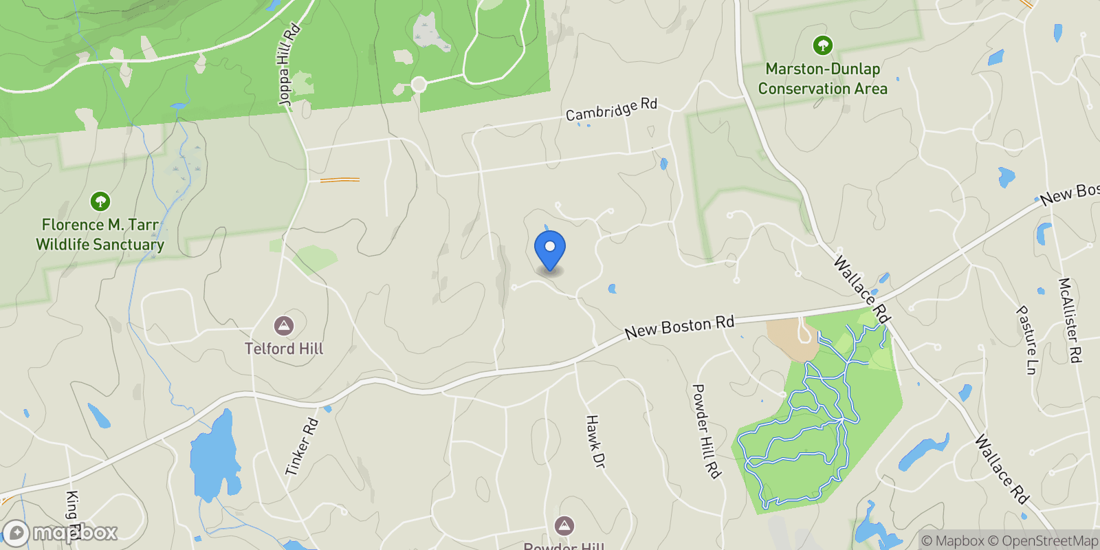 Map showing 9 Cherry Lane, Bedford, NH 03110, Bedford, New Hampshire, United States.