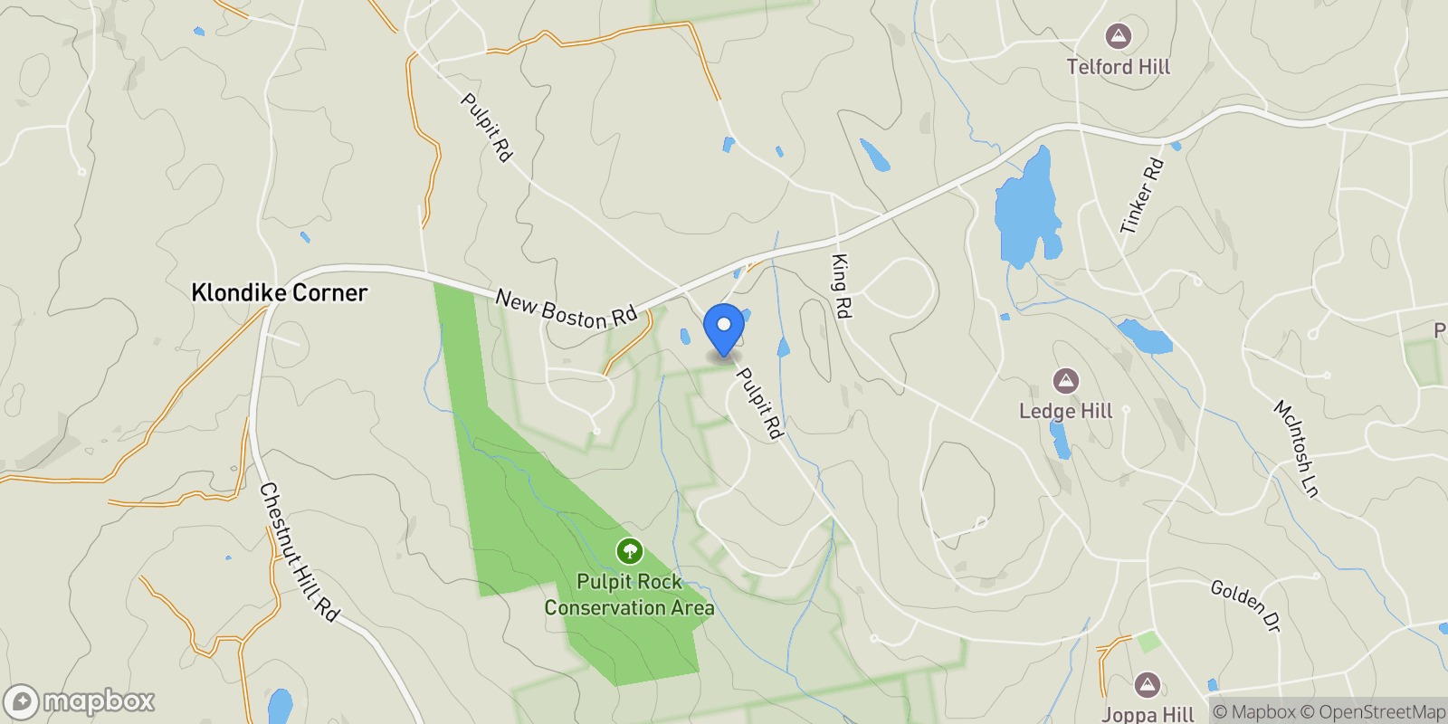 Map showing 144 Pulpit Road, Bedford, NH 03110, Bedford, New Hampshire, United States.