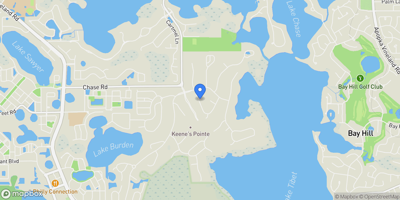 Map showing 9922 Brentford Court, Windermere, FL 34786, Lake Butler, Florida, United States.