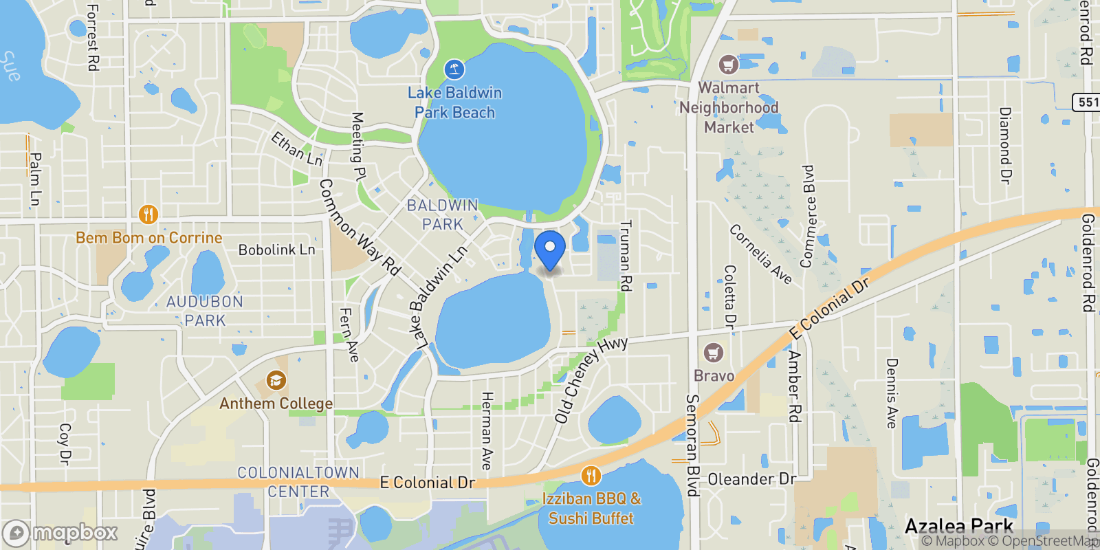 Map showing 1511 Harston Avenue, Orlando, FL 32814, Orlando, Florida, United States.