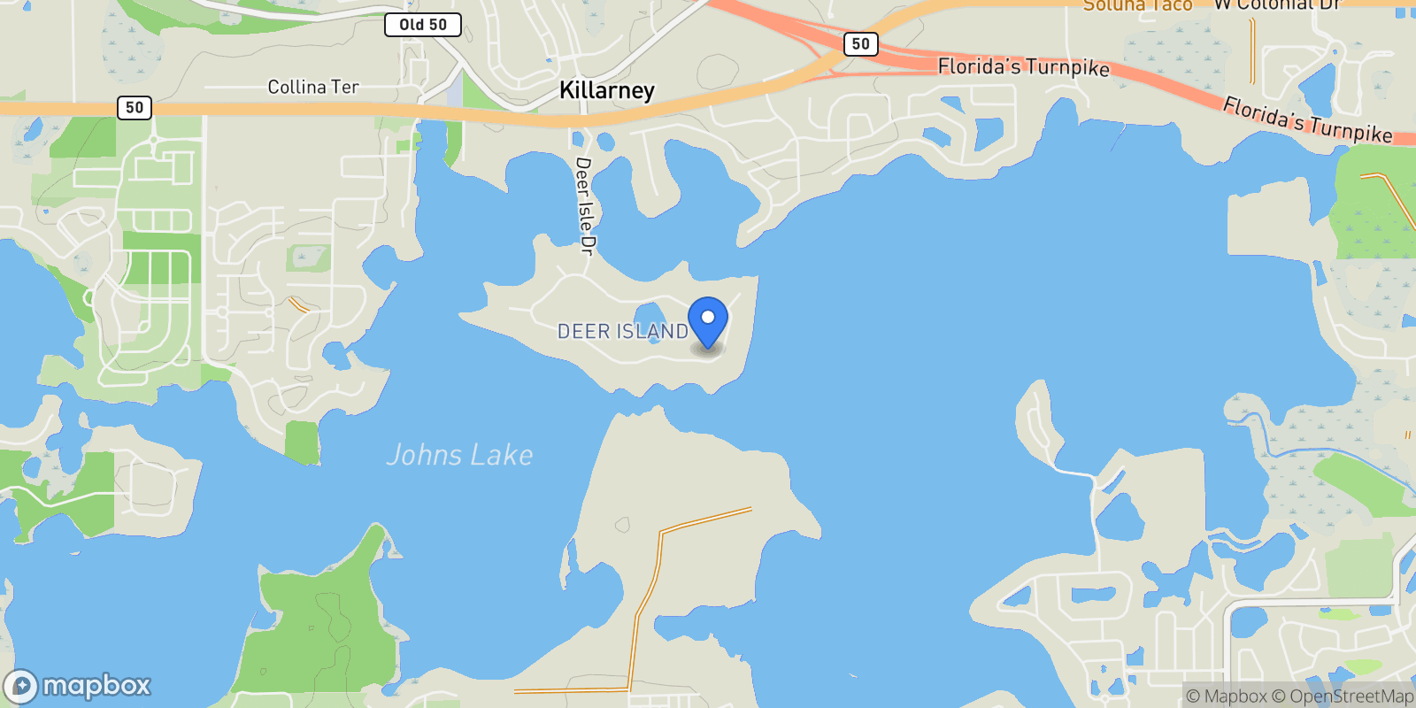 Map showing 17608 Deer Isle Circle, Winter Garden, FL 34787, Winter Garden, Florida, United States.