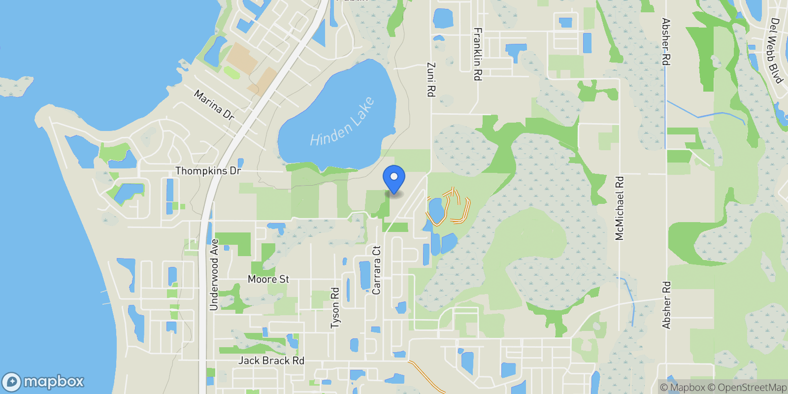 Map showing 2490 Zuni Road, St Cloud, FL 34771, St. Cloud, Florida, United States.