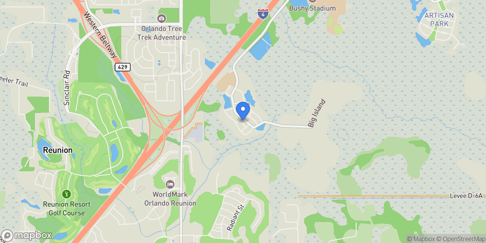 Map showing 2272 Celebration Boulevard, Kissimmee, FL 34747, Davenport, Florida, United States.