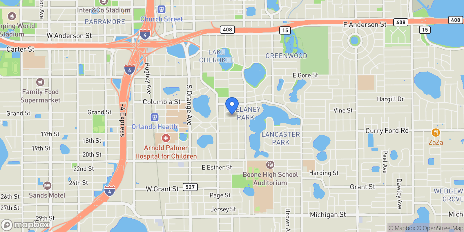 Map showing 503 Purdue Street, Orlando, FL 32806, Orlando, Florida, United States.