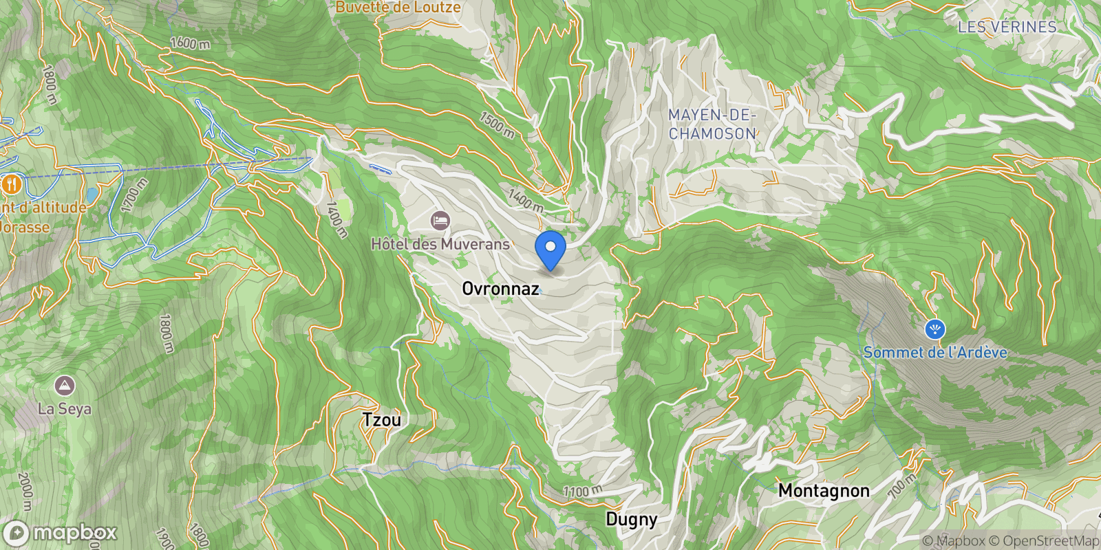 Map showing Leytron, Valais, Switzerland.