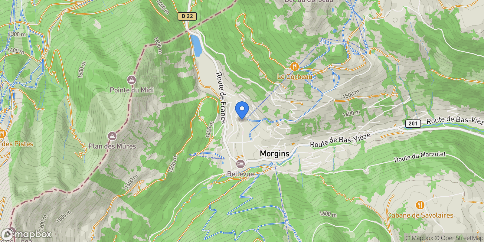 Map showing Troistorrents, Valais, Switzerland.
