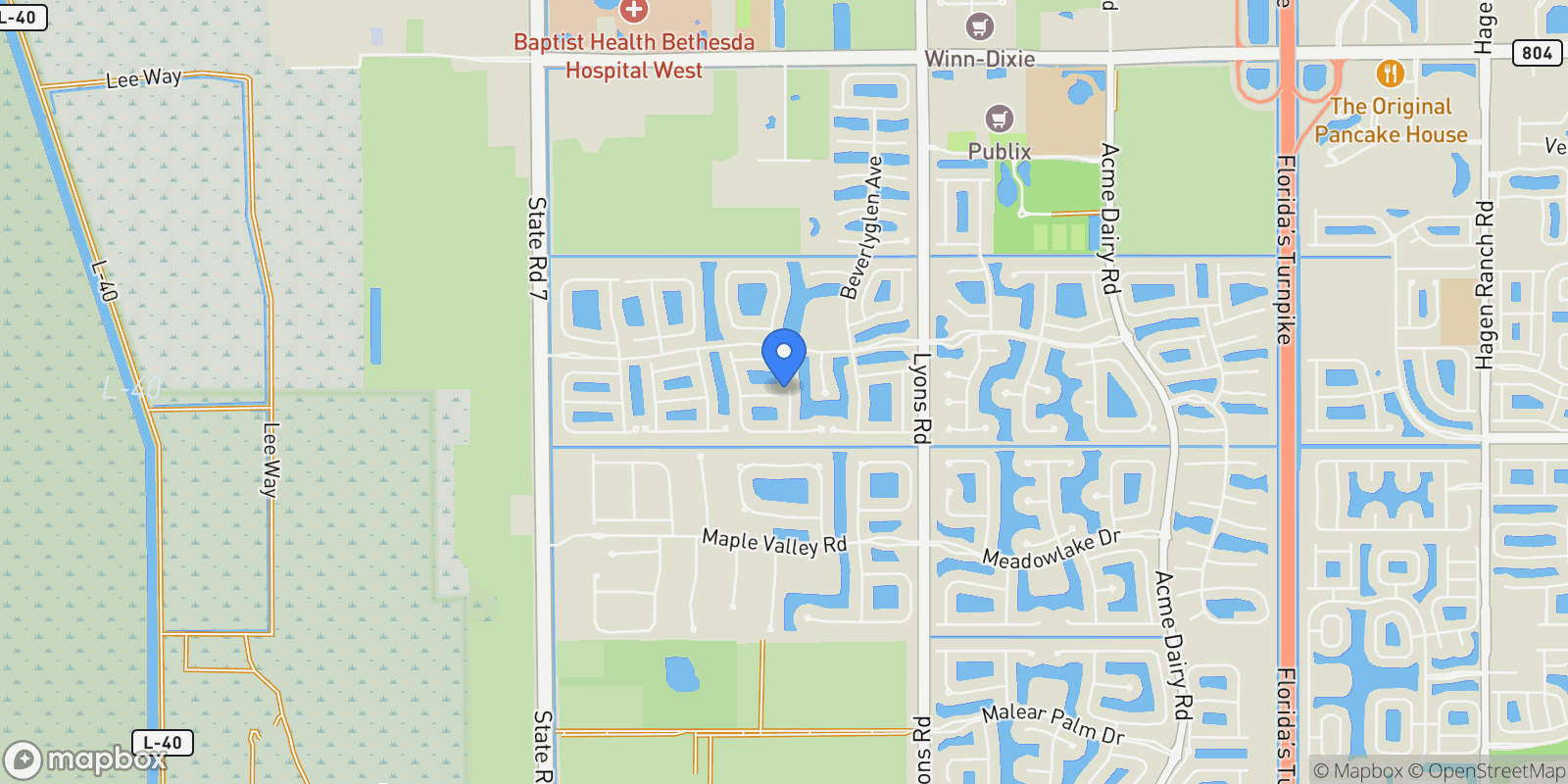 Map showing 10807 Redlake Isle, Boynton Beach, Florida, United States.
