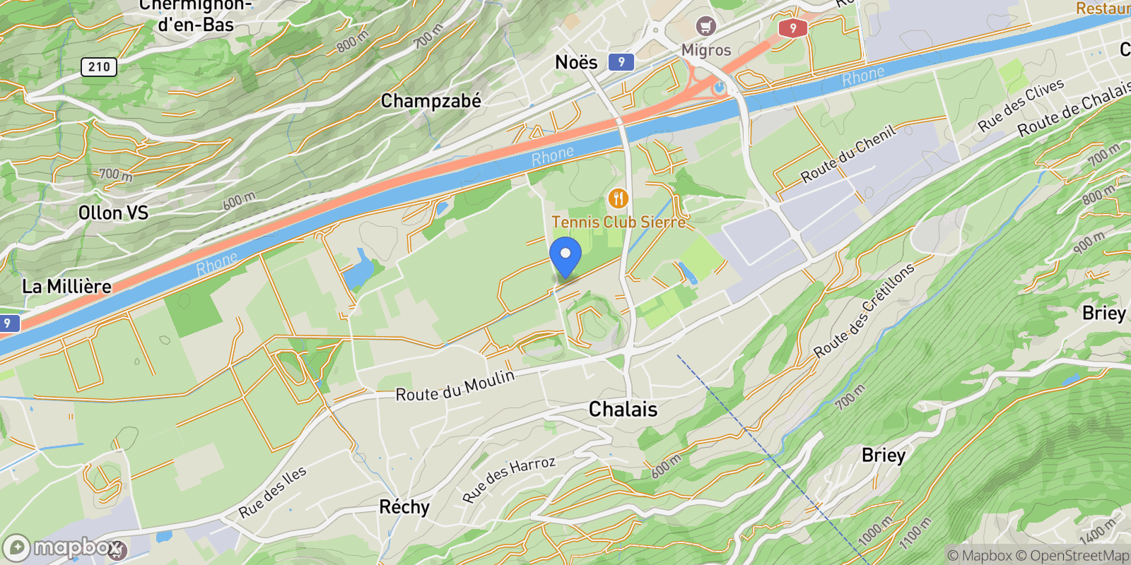 Map showing Chalais, Valais, Switzerland.