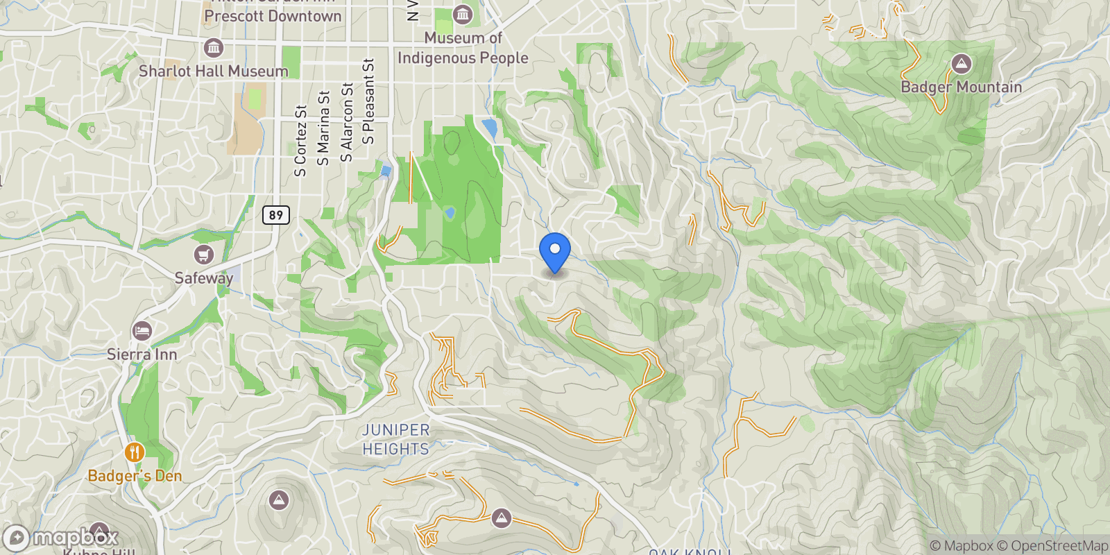 Map showing 875 Devereaux Drive, Prescott, AZ 86303, Prescott, Arizona, United States.