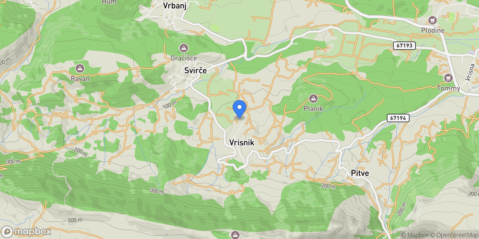Map showing Hvar, Croatia, Vrisnik, Split-Dalmatia County, Croatia.