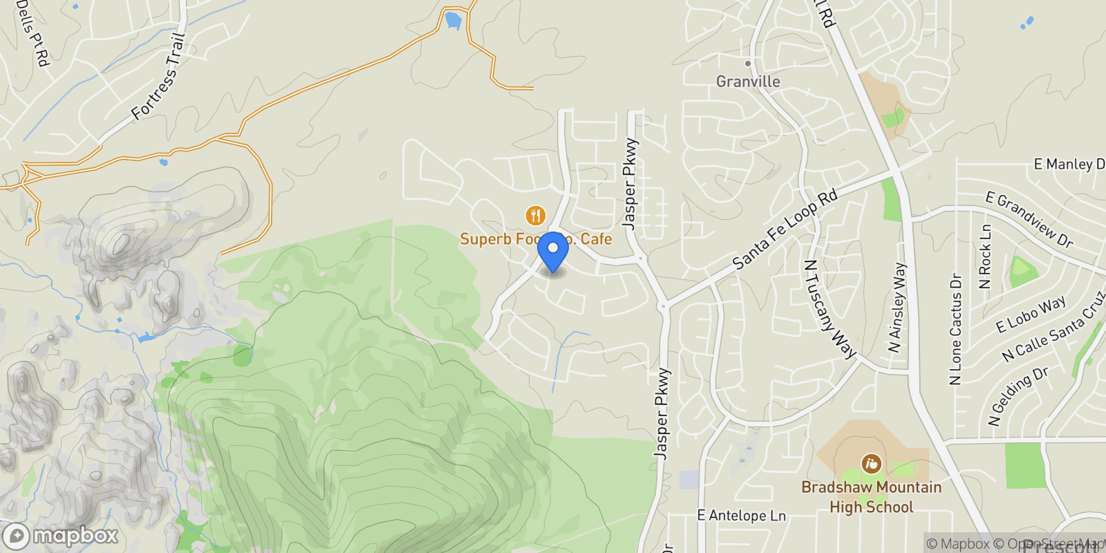 Map showing 5603 E Killen Loop, Prescott Valley, AZ 86314, Prescott Valley, Arizona, United States.