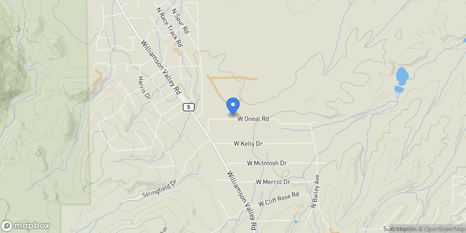Map showing 1760 W Oneal Road, Prescott, AZ 86305, Prescott, Arizona, United States.