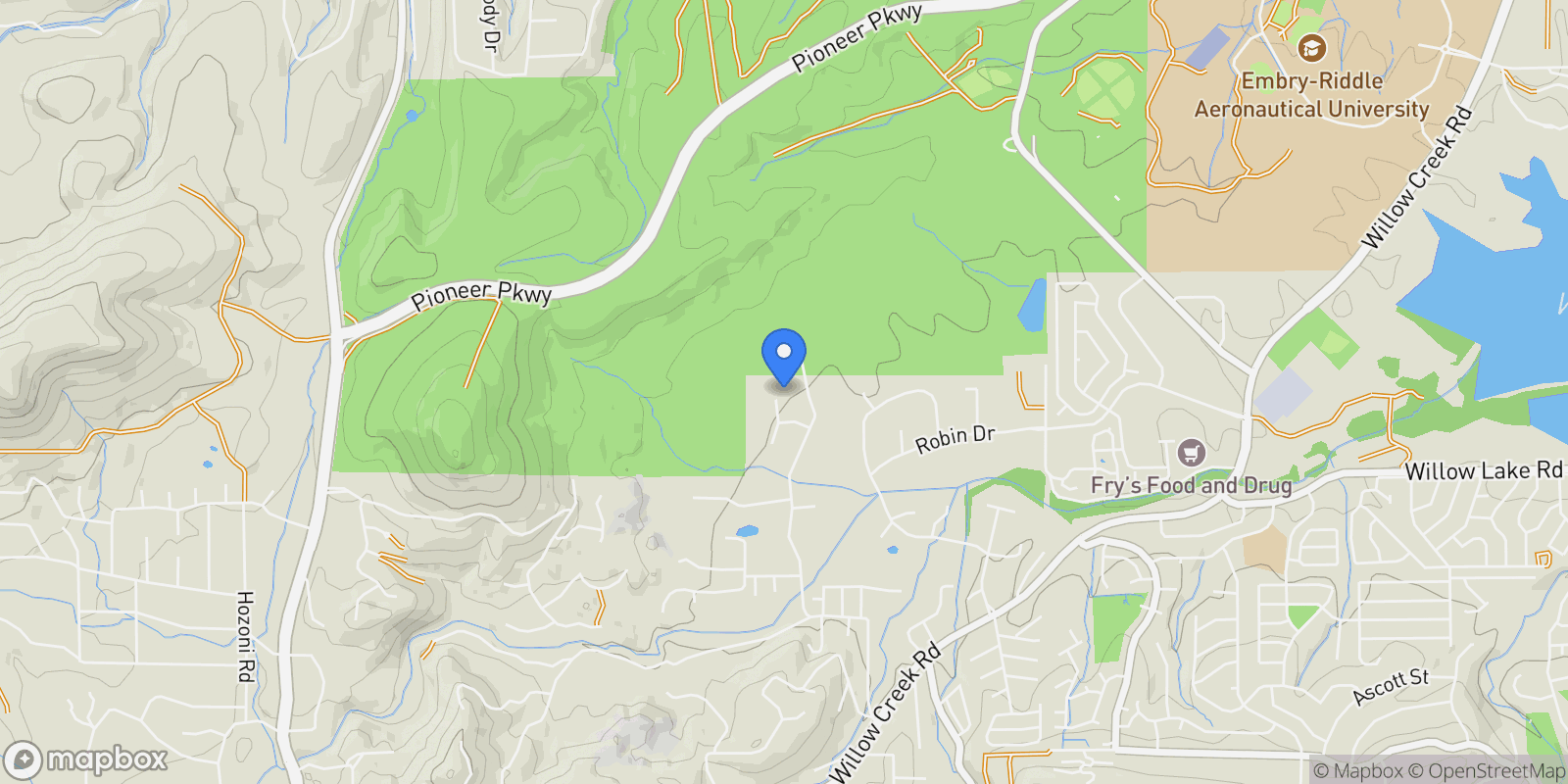Map showing 3251 S Burro Drive, Prescott, AZ 86305, Prescott, Arizona, United States.