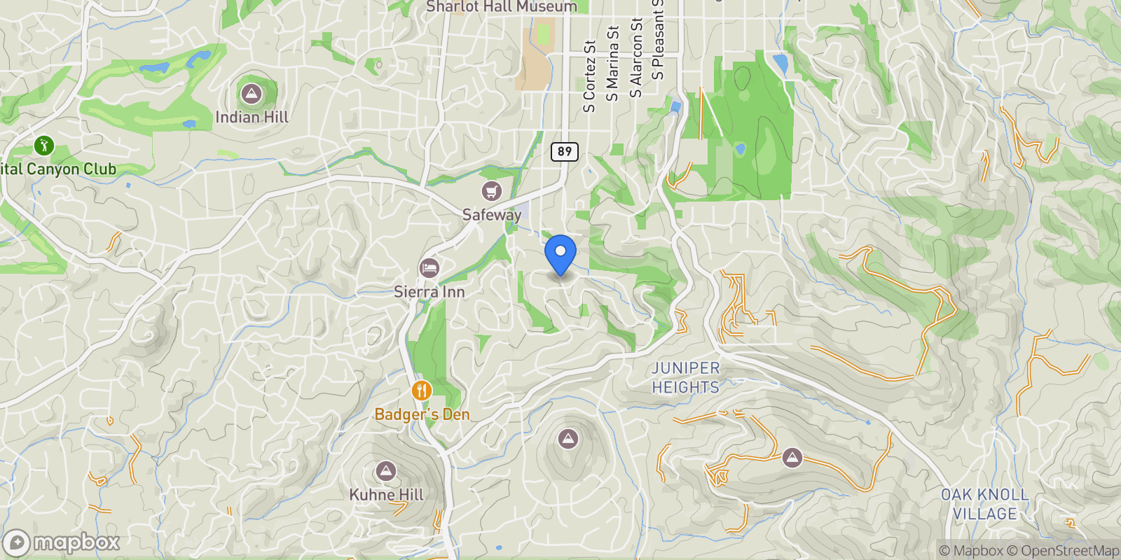 Map showing 110 High Chaparral Loop, Prescott, AZ 86303, Prescott, Arizona, United States.