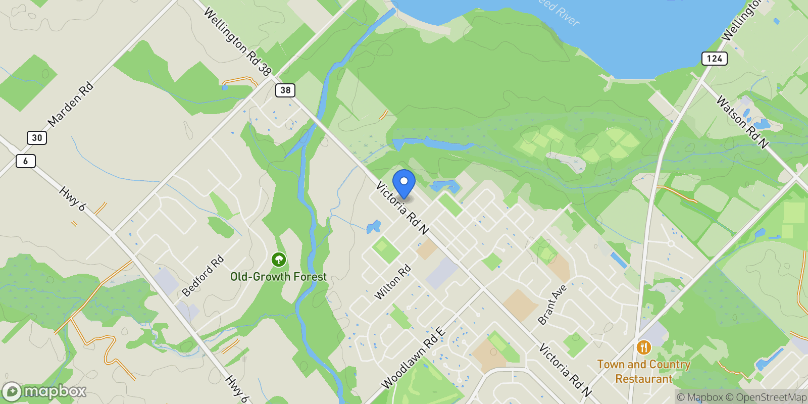 Map showing 675 Victoria Rd N  12, Guelph, ON N1E 0S9, Guelph, Ontario, Canada.