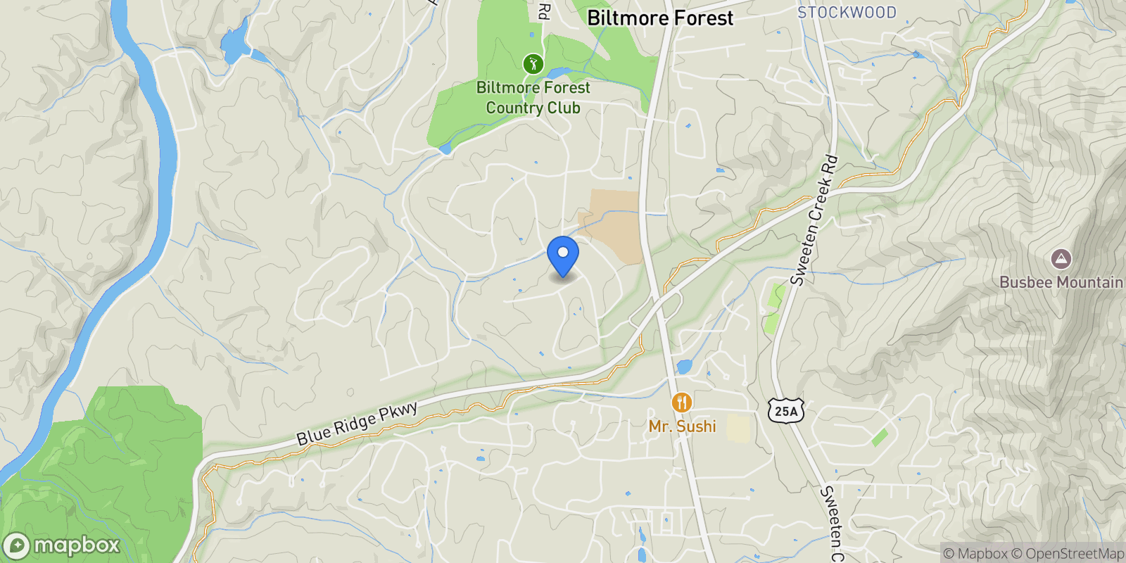 Map showing 3 Holly Hill Road, Asheville, NC 28803, Asheville, North Carolina, United States.