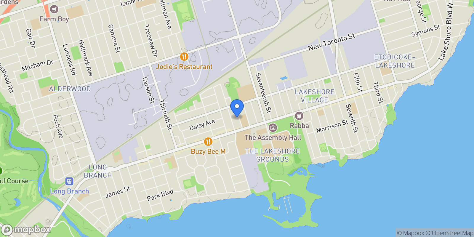 Map showing 28A Twenty First St, Toronto, ON M8V 3L7, Toronto, Ontario, Canada.