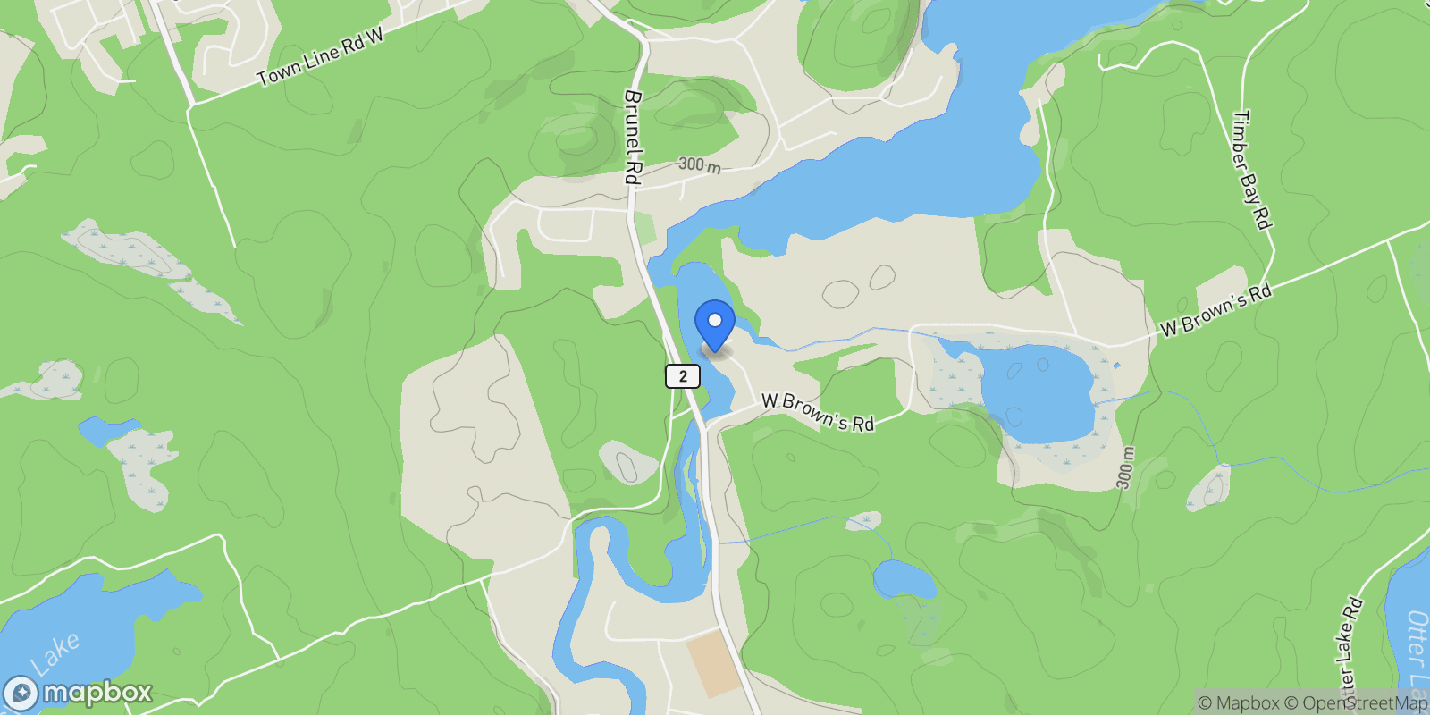 Map showing 443 By-lock Acres Rd, Huntsville, ON P1H 1S1, Huntsville, Ontario, Canada.