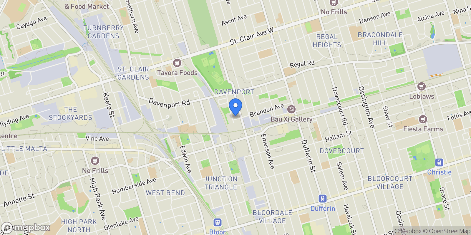Map showing 7 Foundry Lane  219, Toronto, ON M6H 0B7, Toronto, Ontario, Canada.