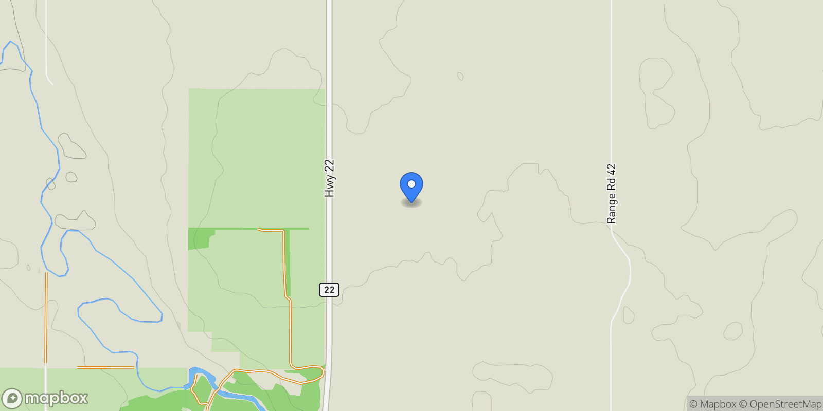 Map showing 31107 Highway 22, #20, Rural Mountain View County, AB, T0M 0W0, CANADA, Cremona, Alberta, Canada.