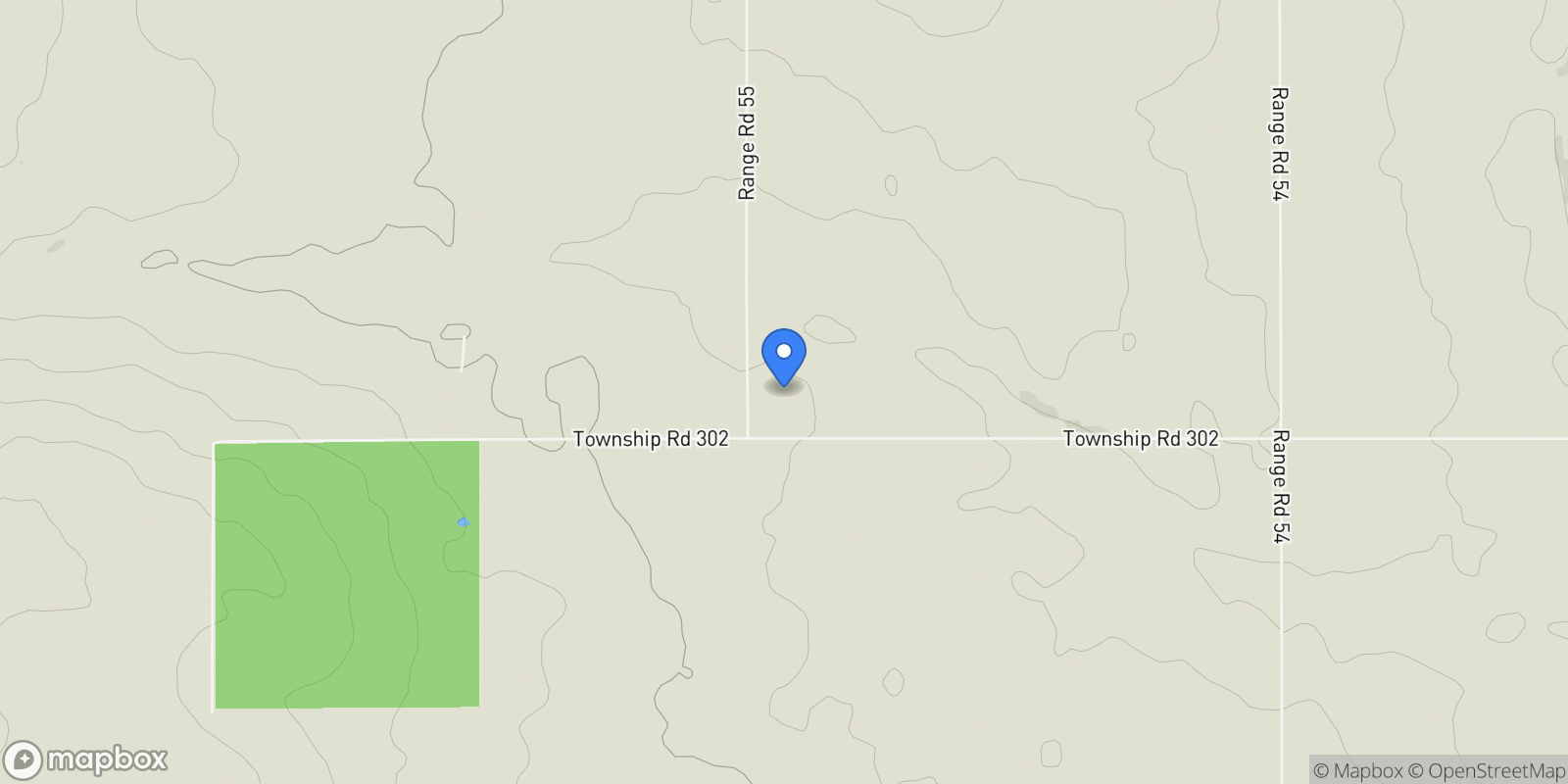 Map showing 30108 Range Road 55, Cremona, AB, T0M 0R0, CANADA, Water Valley, Alberta, Canada.