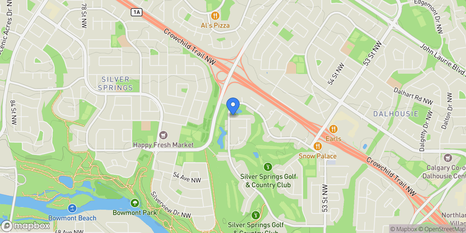 Map showing 620 Varsity Estates CRESCENT NW, Calgary, AB, T3B 3C3, CANADA, Calgary, Alberta, Canada.