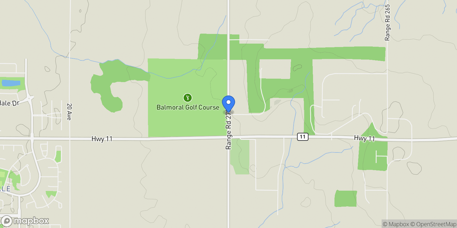 Map showing 38130 Range Road 270, #20, Red Deer, AB, T4E 1L3, CANADA, AB, Alberta, Canada.