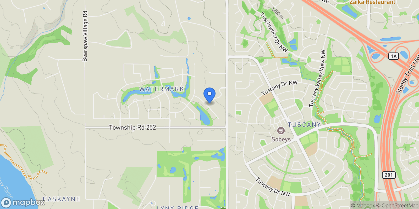 Map showing 130 Hillside TERRACE, Rural Rocky View County, AB, T3L 0C9, CANADA, Calgary, Alberta, Canada.