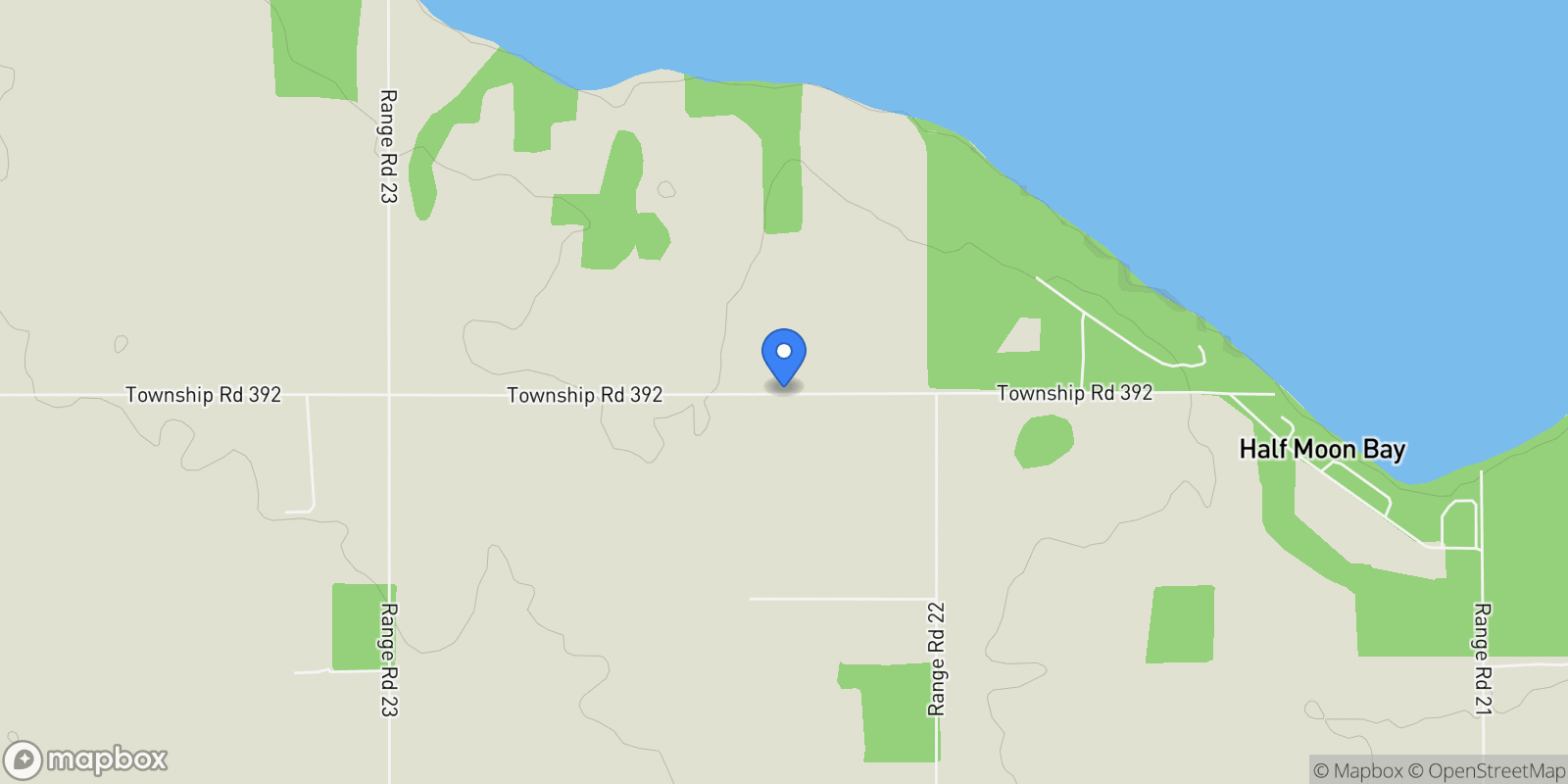 Map showing 2210B Township Road 392, Rural Lacombe County, AB, T4E 2W7, CANADA, Benalto, Alberta, Canada.