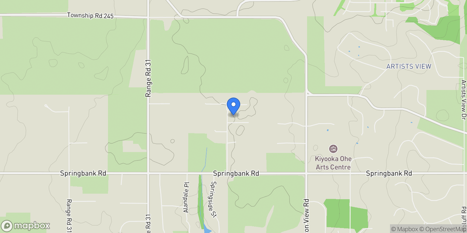 Map showing 244094 Partridge PL, Rural Rocky View County, AB, T3Z3M2, CANADA, Calgary, Alberta, Canada.