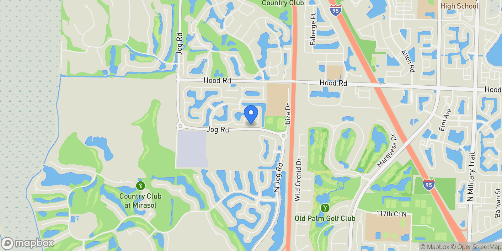 Map showing 173 Via Condado Way, Palm Beach Gardens, Florida, United States.