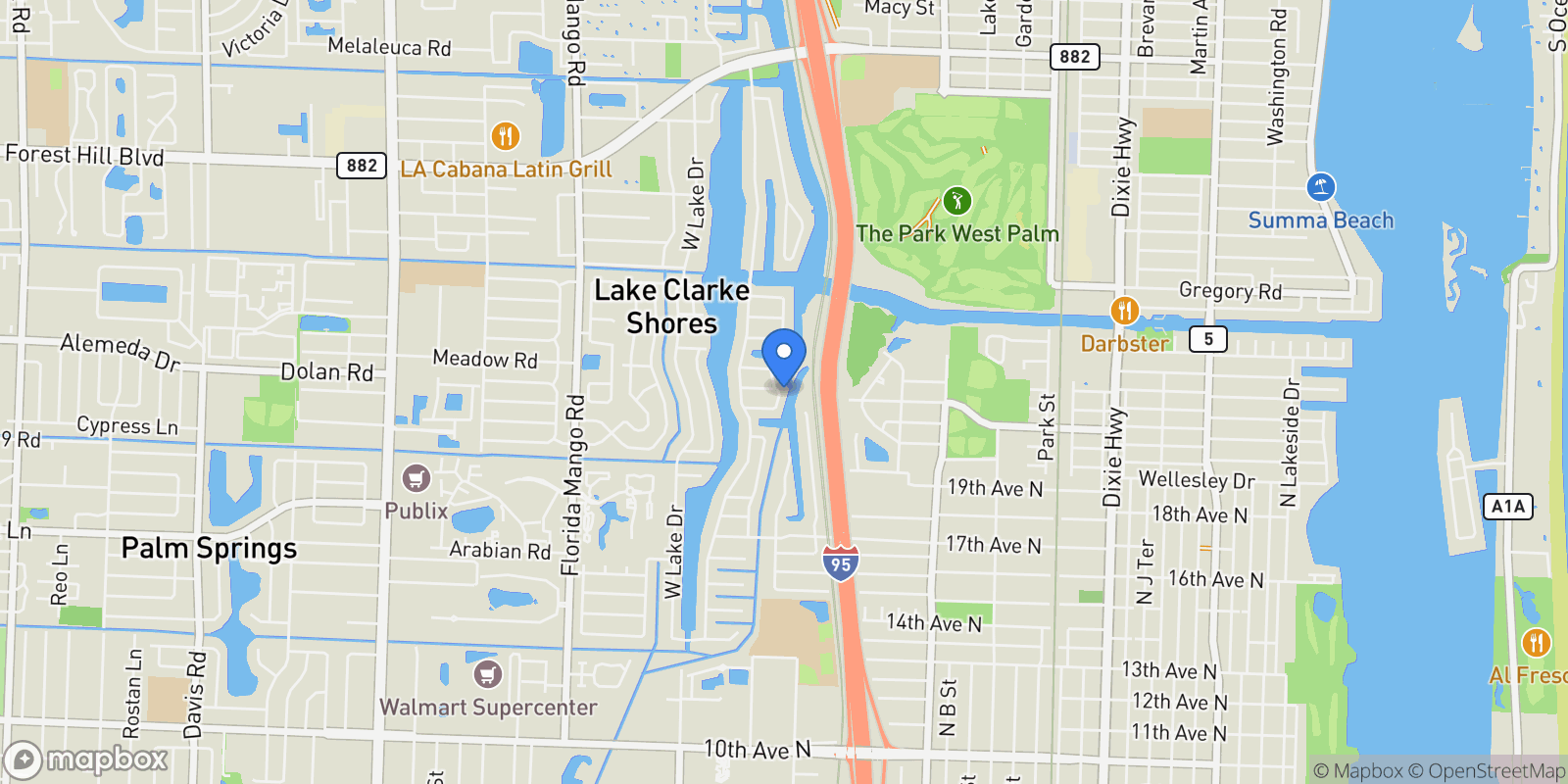 Map showing 7730 Beta Circle, West Palm Beach, Florida, United States.