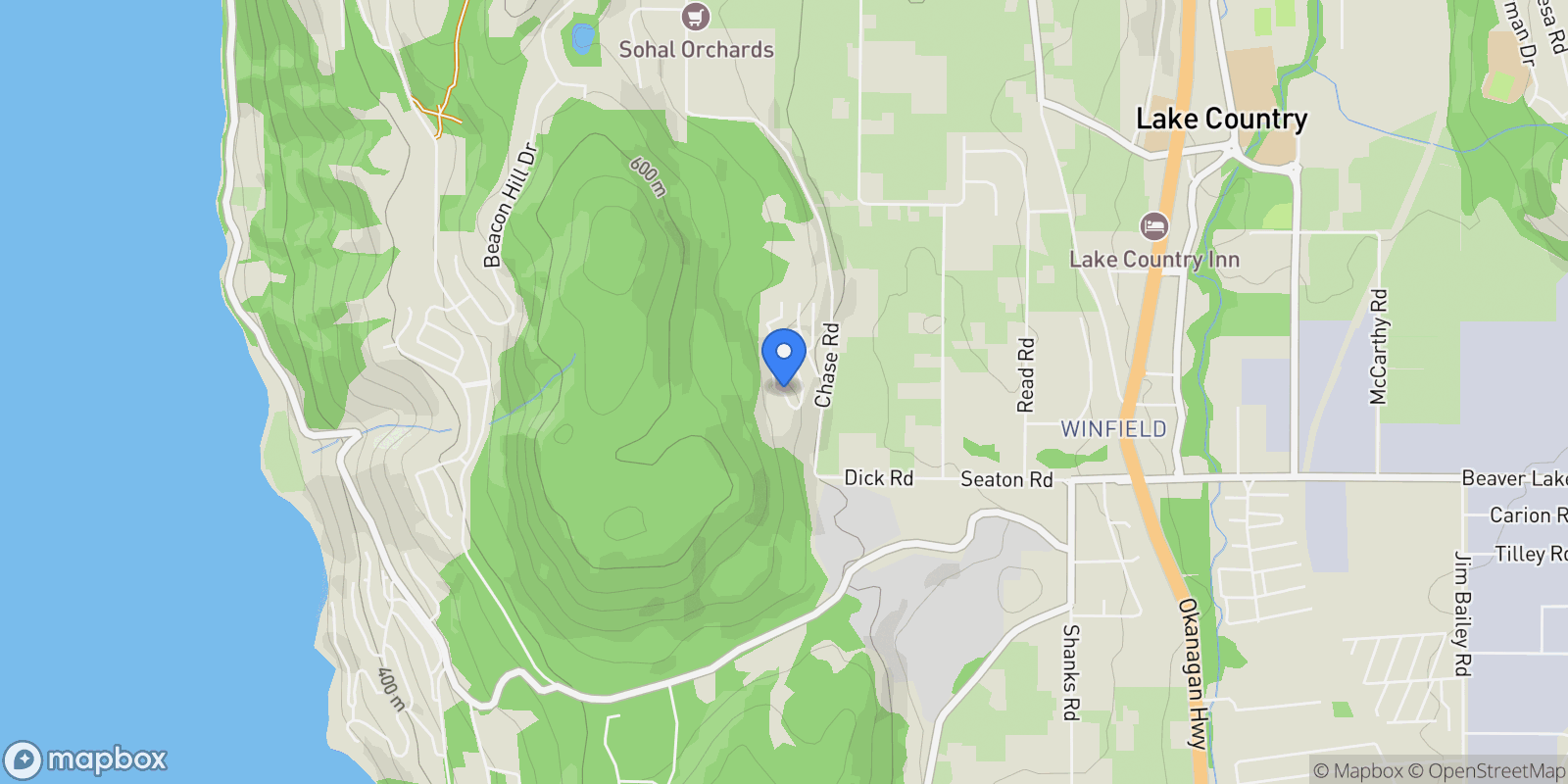 Map showing 16-9700 Santina Road, Lake Country, BC V4V 0B1, Lake Country, British Columbia, Canada.