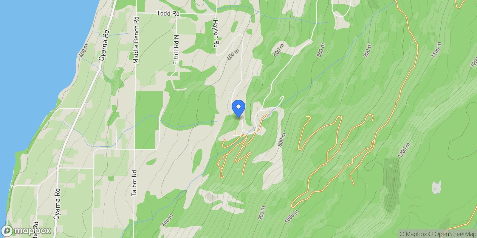 Map showing 5617 Oyama Lake Road, Lake Country, BC V4V 2C9, Lake Country, British Columbia, Canada.