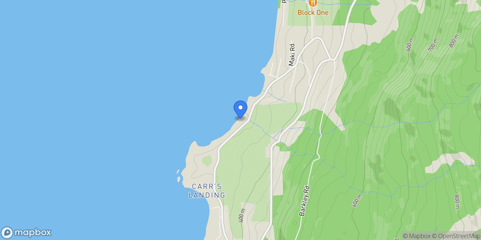 Map showing 16236 Carrs Landing Road, Lake Country, BC V4V 1A9, Lake Country, British Columbia, Canada.
