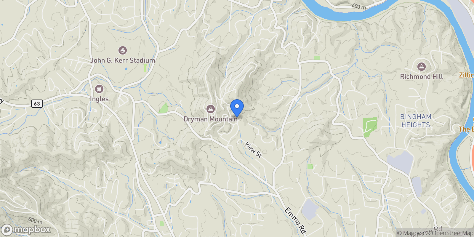 Map showing 62 Destination Drive, Asheville, NC 28806, Asheville, North Carolina, United States.