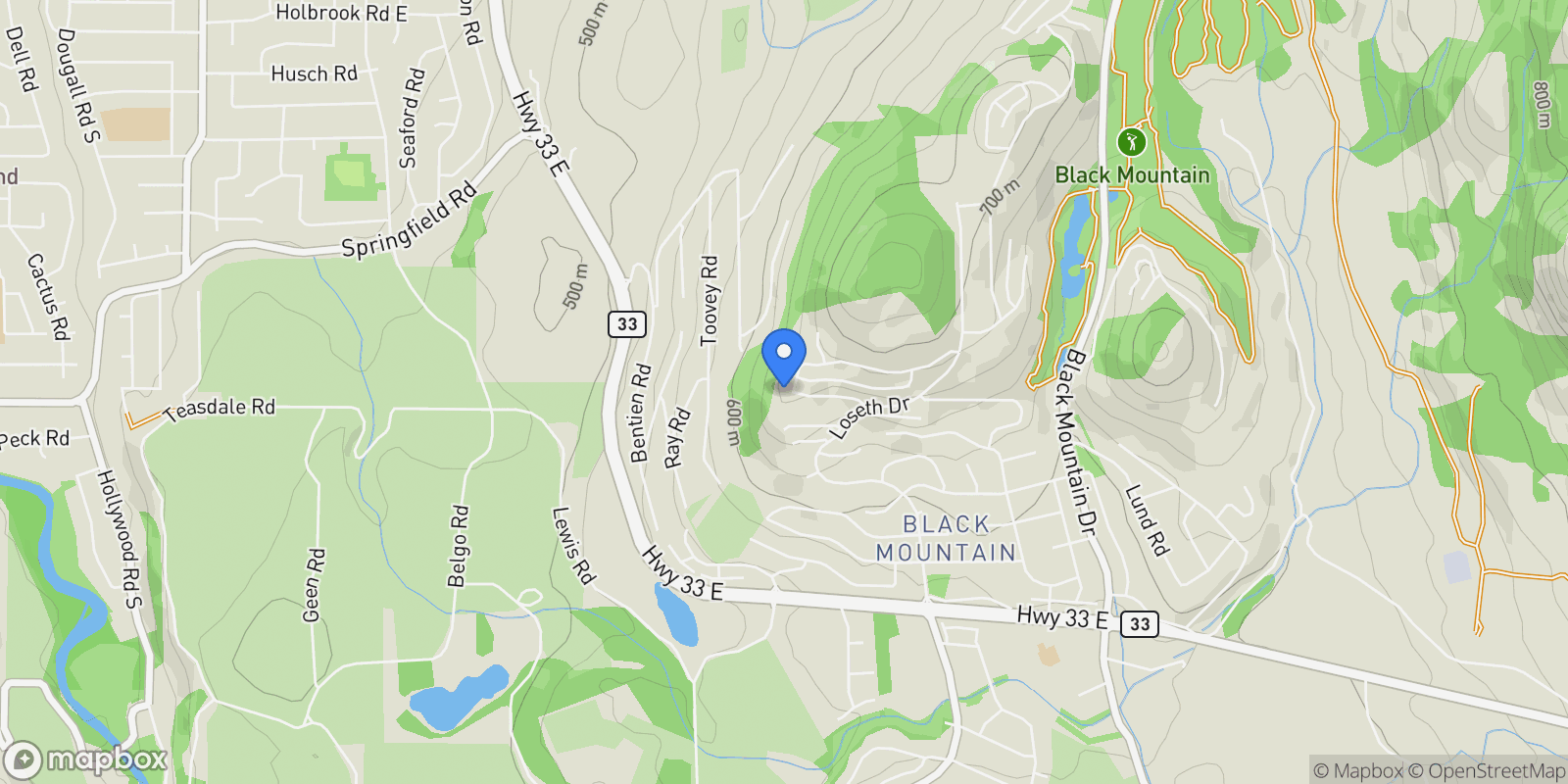 Map showing 1360 Mine Hill Drive, Kelowna, BC V1P 1S5, Kelowna, British Columbia, Canada.