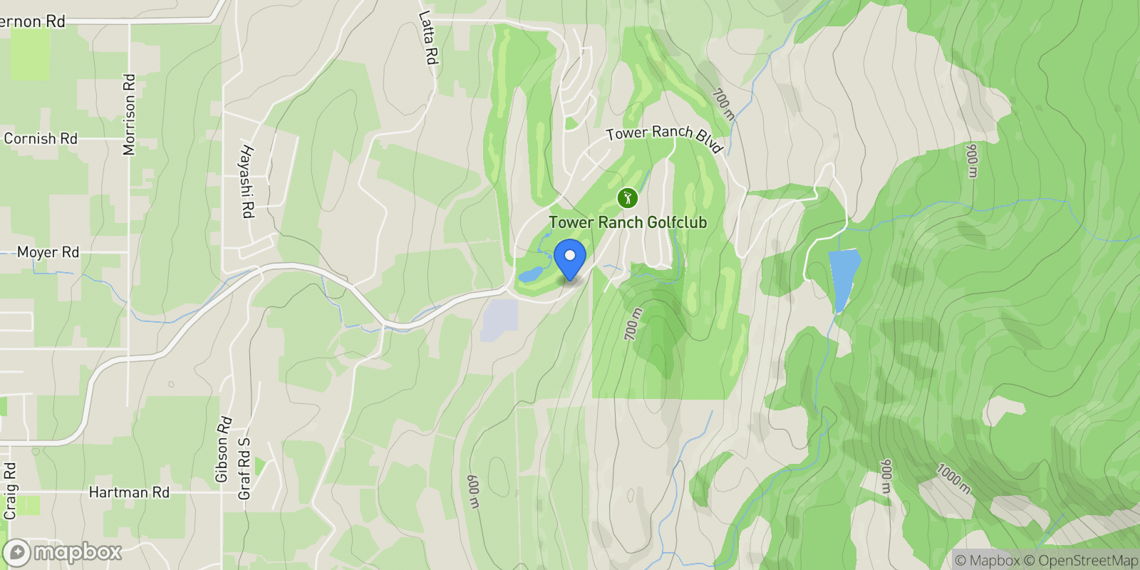 Map showing 1396 Tower Ranch Drive, Kelowna, BC V1P 1T8, Kelowna, British Columbia, Canada.