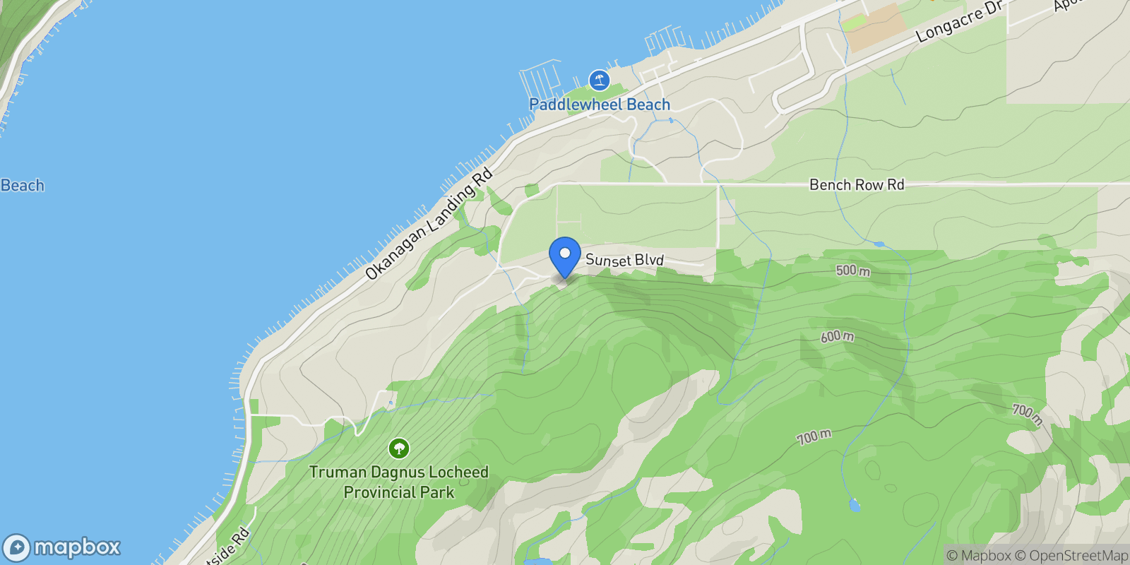 Map showing 112/116 Sunset Boulevard, Vernon, BC V1H 1T7, Vernon, British Columbia, Canada.