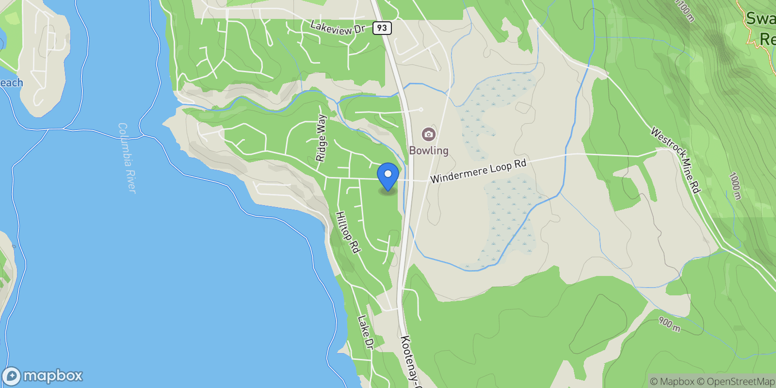 Map showing 53-4926 Timber Ridge Road, Windermere, BC V0B 1L0, Invermere, British Columbia, Canada.