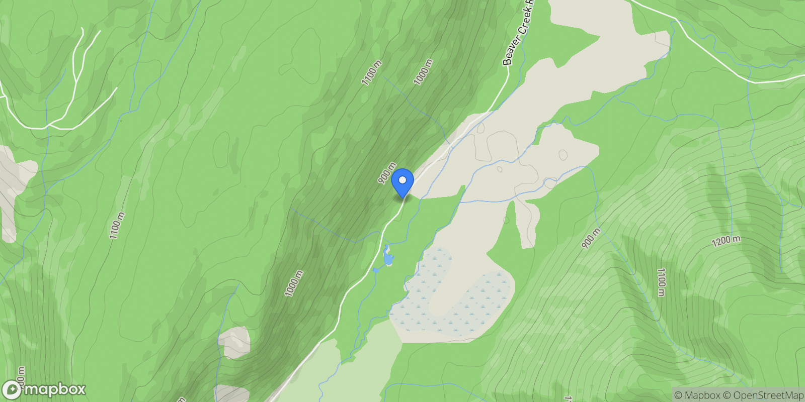 Map showing 585 Beaver Creek Road, Beaverdell, BC V0H 1A0, Beaverdell, British Columbia, Canada.