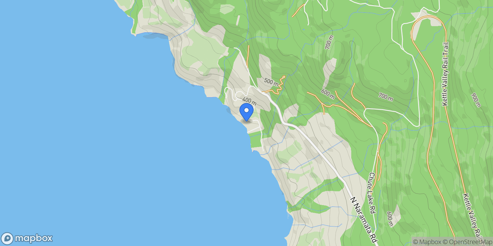 Map showing 6857 Indian Rock Road, Naramata, BC V0H 1N1, Naramata, British Columbia, Canada.