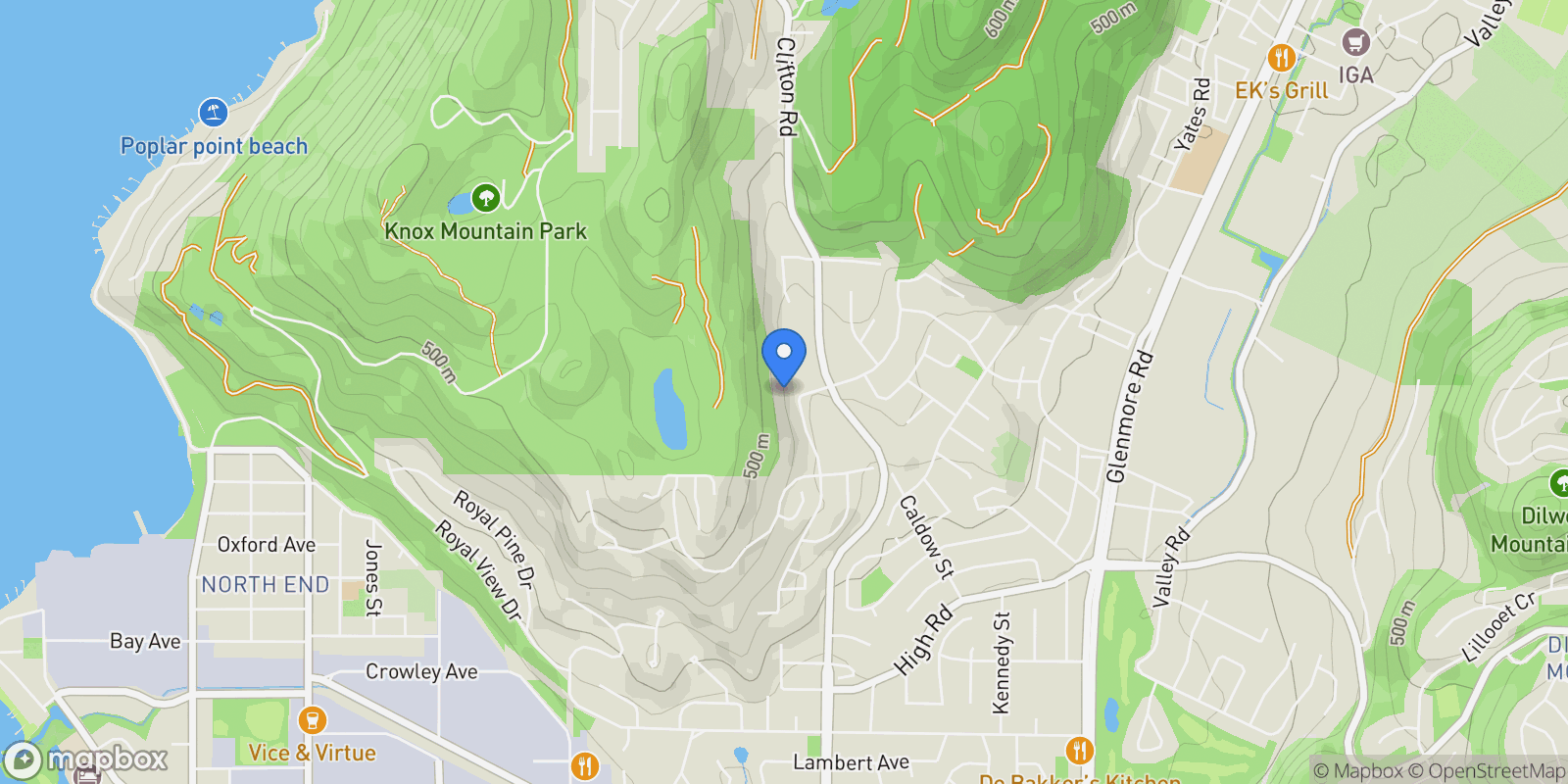 Map showing 213-630 Boynton Place, Kelowna, BC V1V 3B8, Kelowna, British Columbia, Canada.