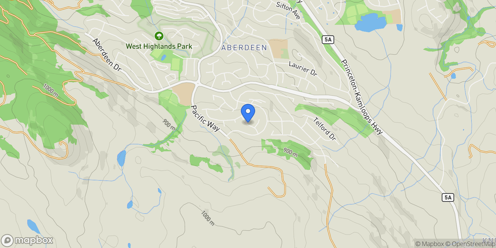 Map showing 2345 Bramble Lane, Kamloops, BC V1S 1Y6, Kamloops, British Columbia, Canada.