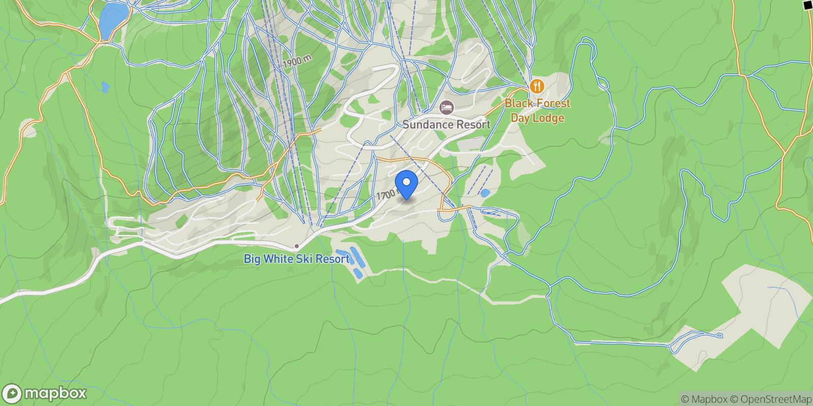 Map showing 5-5045 Snowbird Way, Big White, BC V1P 1P3, Beaverdell, British Columbia, Canada.