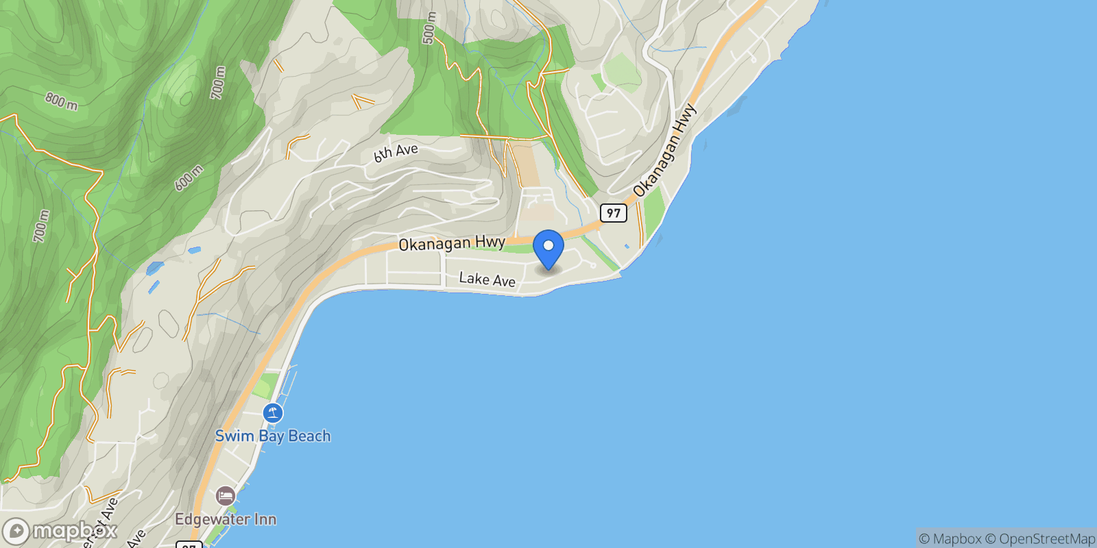 Map showing 4032A Lake Avenue, Peachland, BC V0H 1X6, Peachland, British Columbia, Canada.