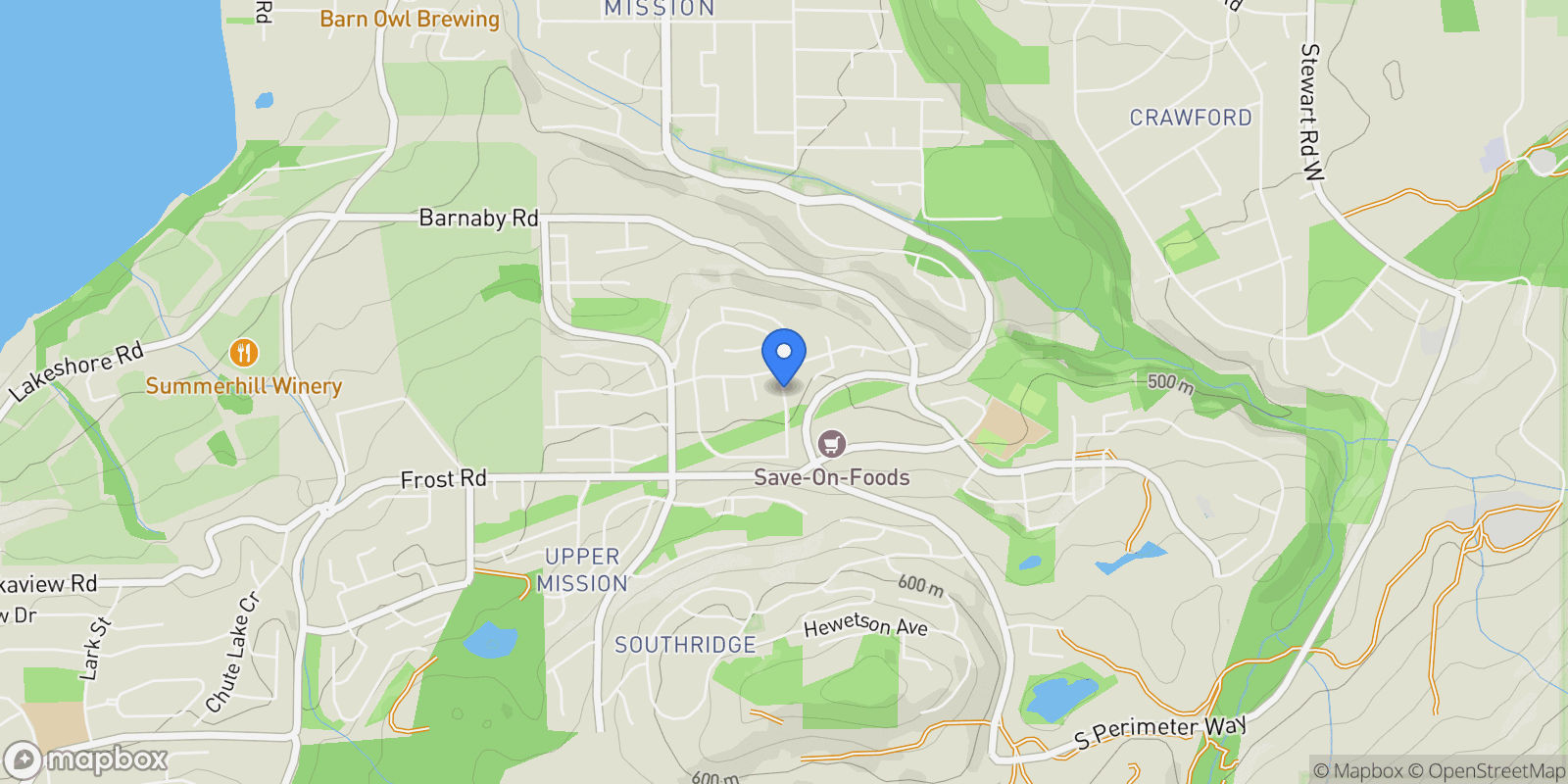 Map showing 164 Wildsong Crescent, Vernon, BC V1H 1Y6, Kelowna, British Columbia, Canada.