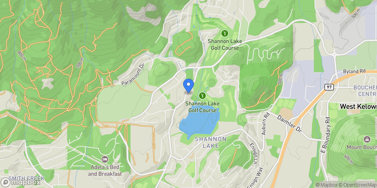 Map showing 502-2735 Shannon Lake Road, West Kelowna, BC V4T 1V6, West Kelowna, British Columbia, Canada.