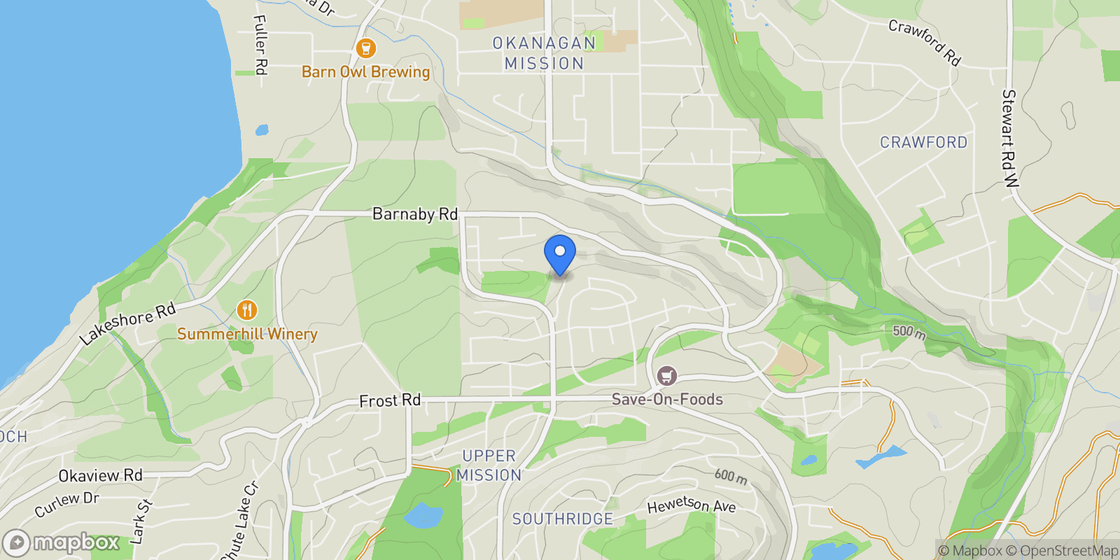 Map showing 4860 Tuscany Lane, Kelowna, BC V1W 5H3, Kelowna, British Columbia, Canada.