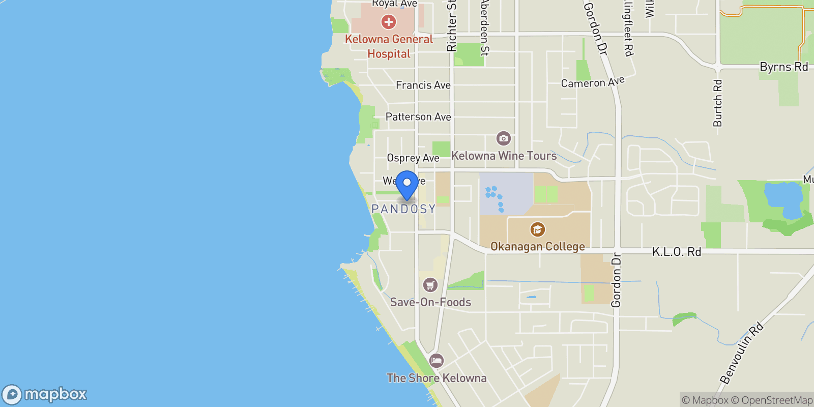 Map showing 406-485 Groves Avenue, Kelowna, BC V1Y 0C1, Kelowna, British Columbia, Canada.